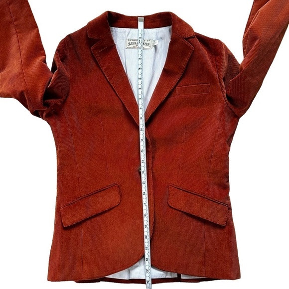 NEW Guideboat Co. Rook & Raven Corduroy Blazer Jacket Pumpkin Orange Size 2 - Picture 6 of 12